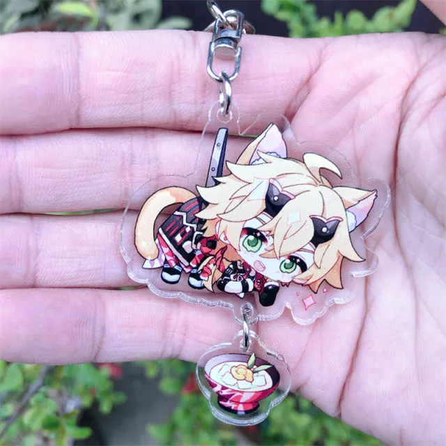 DB Global Surplus Game Genshin Impact Kaedehara Kazuha Tartaglia Keychain Accessories HUTAO XIAO Scaramouche Pendant Anime Cartoon Badge Games DB Global Surplus Game Genshin Impact Kaedehara Kazuha Tartaglia Keychain Accessories HUTAO XIAO Scaramouche Pendant Anime Cartoon Badge Games