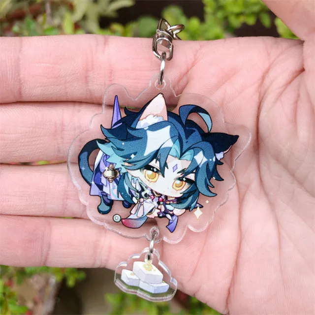 DB Global Surplus Game Genshin Impact Kaedehara Kazuha Tartaglia Keychain Accessories HUTAO XIAO Scaramouche Pendant Anime Cartoon Badge Games DB Global Surplus Game Genshin Impact Kaedehara Kazuha Tartaglia Keychain Accessories HUTAO XIAO Scaramouche Pendant Anime Cartoon Badge Games