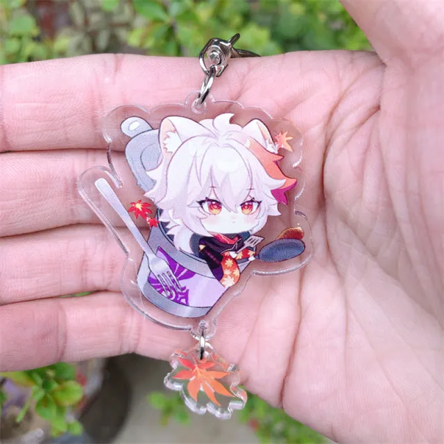 DB Global Surplus Game Genshin Impact Kaedehara Kazuha Tartaglia Keychain Accessories HUTAO XIAO Scaramouche Pendant Anime Cartoon Badge Games DB Global Surplus Game Genshin Impact Kaedehara Kazuha Tartaglia Keychain Accessories HUTAO XIAO Scaramouche Pendant Anime Cartoon Badge Games