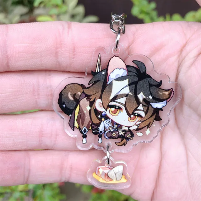 DB Global Surplus Game Genshin Impact Kaedehara Kazuha Tartaglia Keychain Accessories HUTAO XIAO Scaramouche Pendant Anime Cartoon Badge Games DB Global Surplus Game Genshin Impact Kaedehara Kazuha Tartaglia Keychain Accessories HUTAO XIAO Scaramouche Pendant Anime Cartoon Badge Games