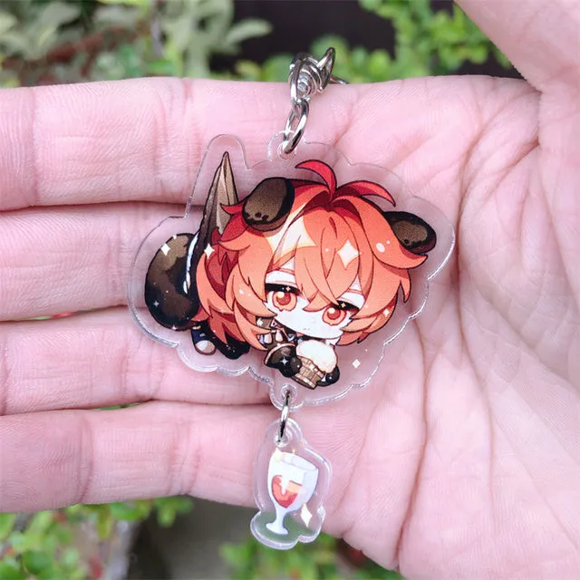 DB Global Surplus Game Genshin Impact Kaedehara Kazuha Tartaglia Keychain Accessories HUTAO XIAO Scaramouche Pendant Anime Cartoon Badge Games DB Global Surplus Game Genshin Impact Kaedehara Kazuha Tartaglia Keychain Accessories HUTAO XIAO Scaramouche Pendant Anime Cartoon Badge Games