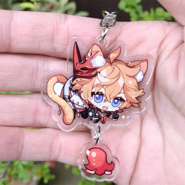 DB Global Surplus Game Genshin Impact Kaedehara Kazuha Tartaglia Keychain Accessories HUTAO XIAO Scaramouche Pendant Anime Cartoon Badge Games DB Global Surplus Game Genshin Impact Kaedehara Kazuha Tartaglia Keychain Accessories HUTAO XIAO Scaramouche Pendant Anime Cartoon Badge Games