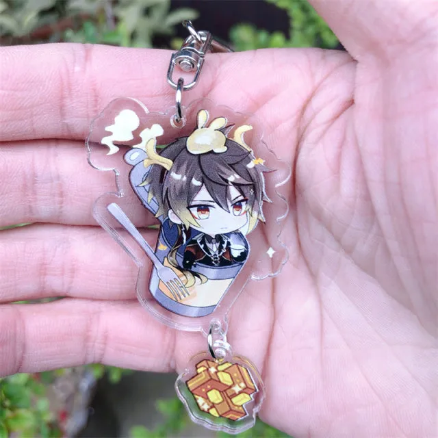 DB Global Surplus Game Genshin Impact Kaedehara Kazuha Tartaglia Keychain Accessories HUTAO XIAO Scaramouche Pendant Anime Cartoon Badge Games DB Global Surplus Game Genshin Impact Kaedehara Kazuha Tartaglia Keychain Accessories HUTAO XIAO Scaramouche Pendant Anime Cartoon Badge Games