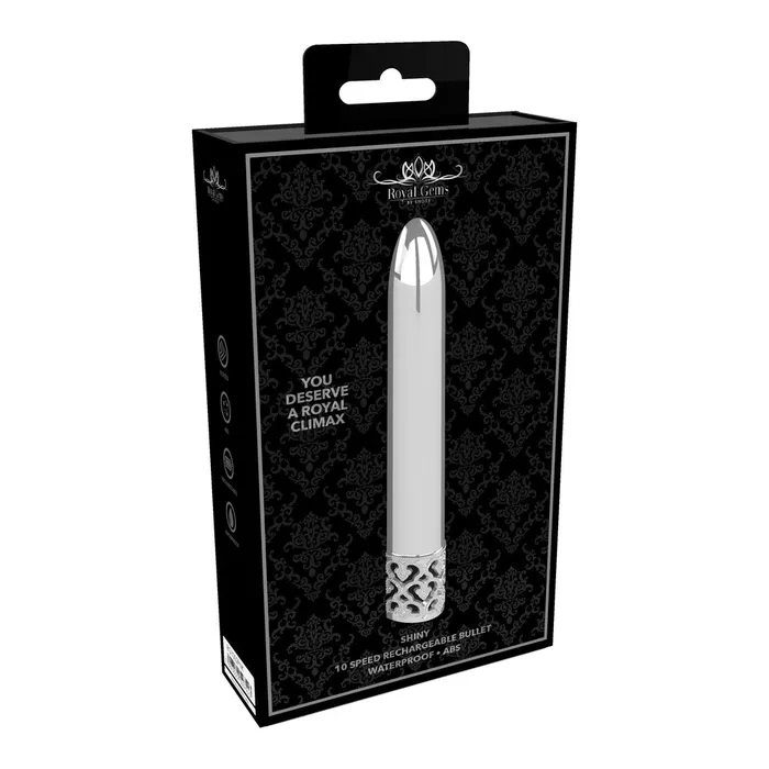 Female Sex Toys Shots Toys Royal Gems Shiny Rechargeable Bullet Silver Female Sex Toys Shots Toys Royal Gems Shiny Rechargeable Bullet Silver