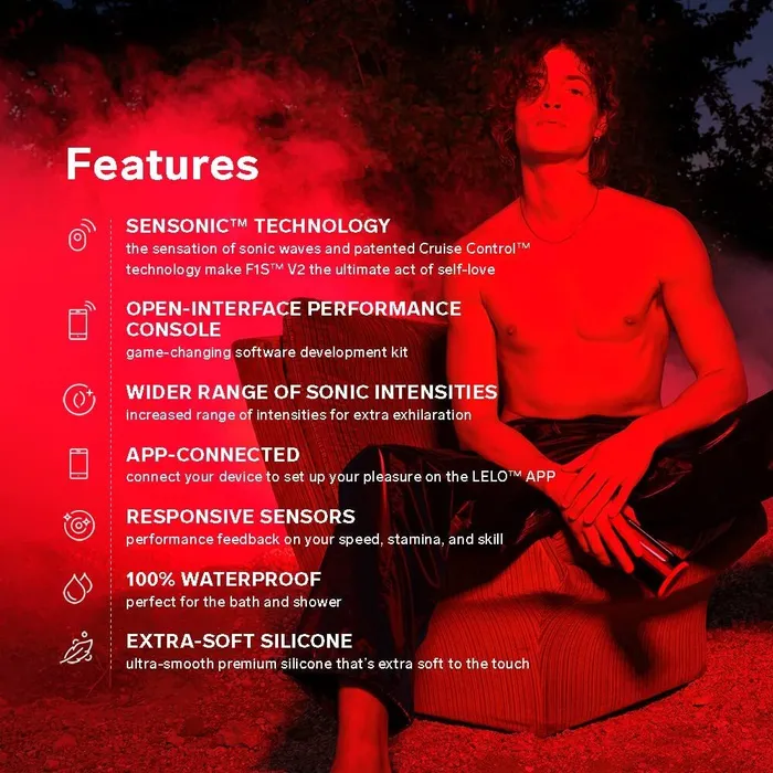 Lelo F1S V2X Masturbator Red Lelo Male Sex Toys