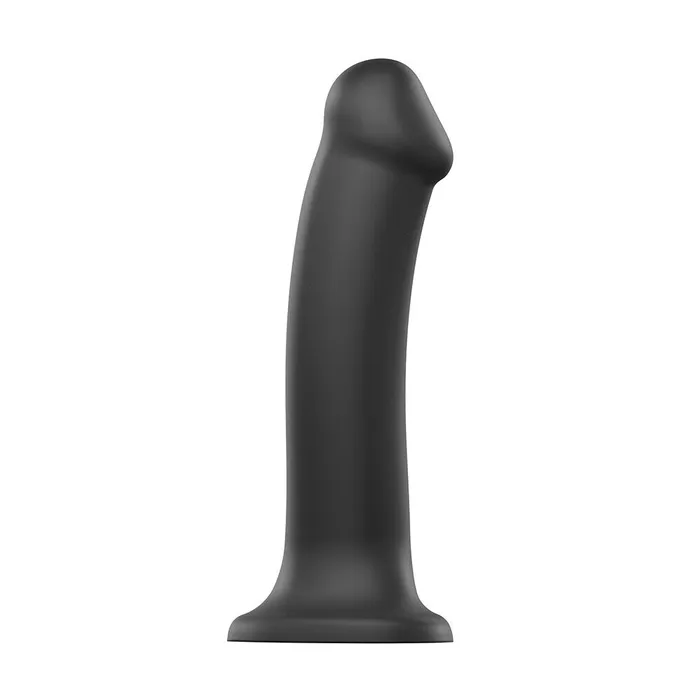 Strap On Me Silicone Dual Density Bendable Dildo Medium Black Strap On Me Female Sex Toys Strap On Me Silicone Dual Density Bendable Dildo Medium Black Strap On Me Female Sex Toys