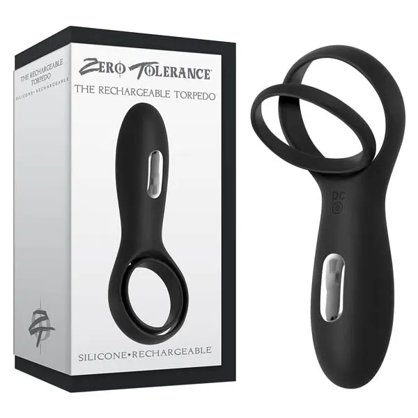 Zero Tolerance Male Sex Toys | Zero Tolerance The Rechargeable Torpedo - Black USB Rechargeable Vibrating Cock Ring Zero Tolerance Male Sex Toys | Zero Tolerance The Rechargeable Torpedo - Black USB Rechargeable Vibrating Cock Ring