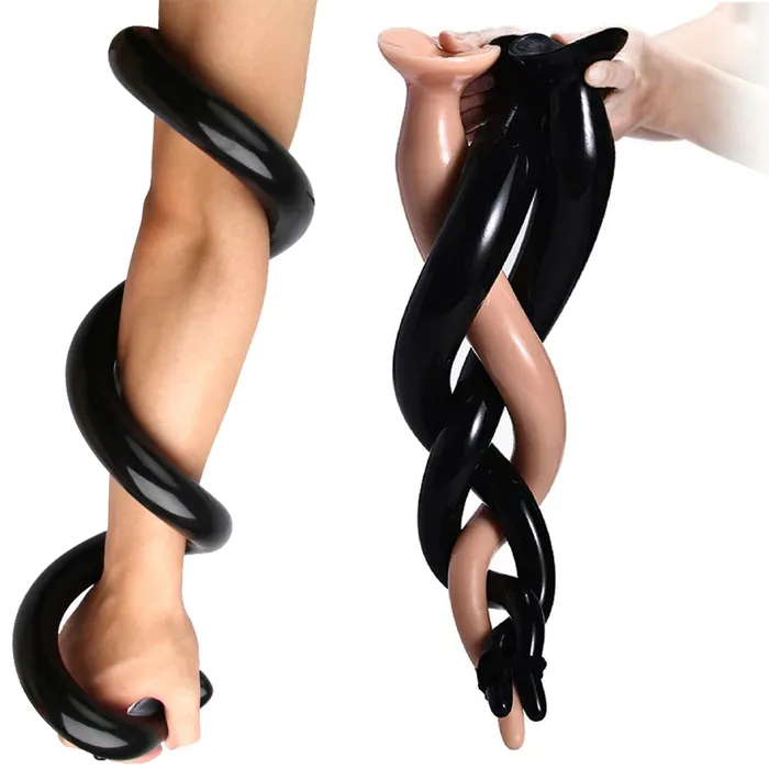 Bebuzzed Snake 34cm Anal Dildo Big Butt Plug Black BEBUZZED Anal