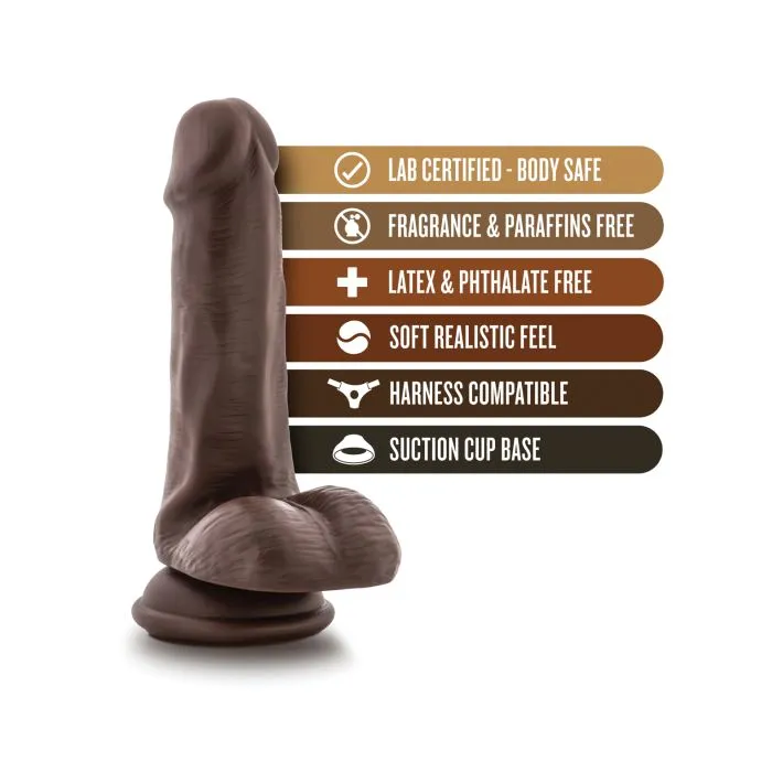 Blush Novelties Coverboy Top Gun Tommy 6 Realistic Cock Chocolate Dildos