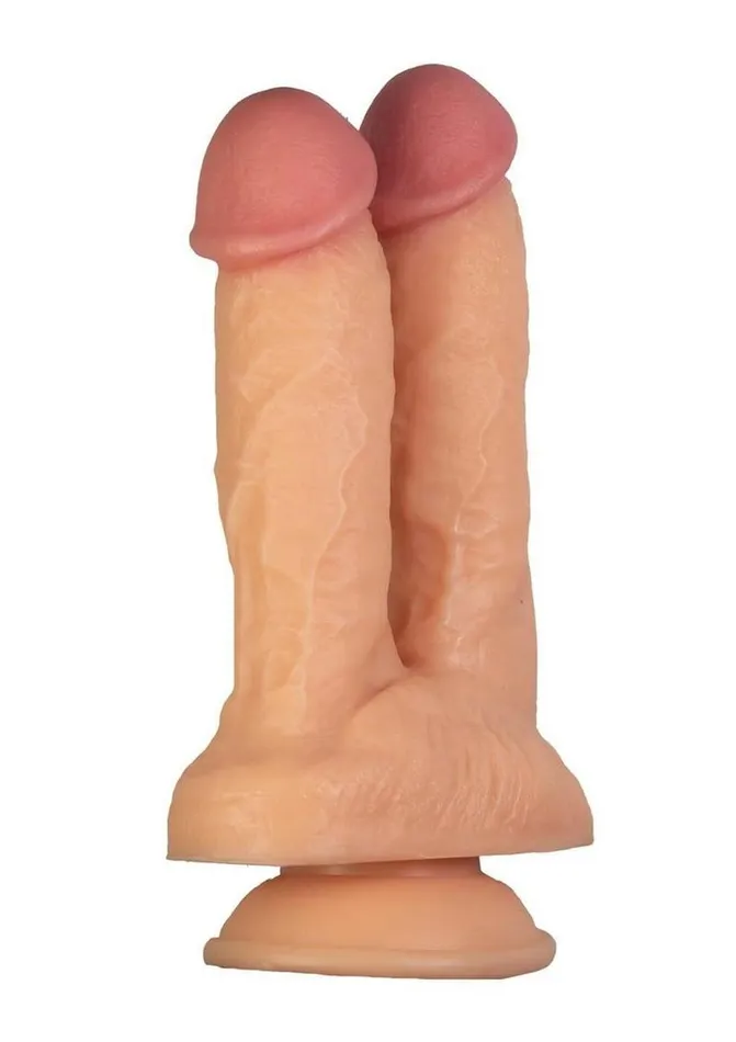 Female Sex Toys Hero Twin Fuckers Double Dildo with Suction Cup Hero