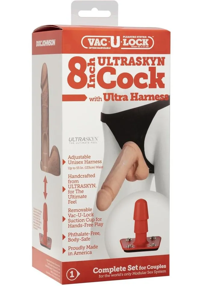 Female Sex Toys VacULock VacULock Ultraskyn Cock with Ultra Harness