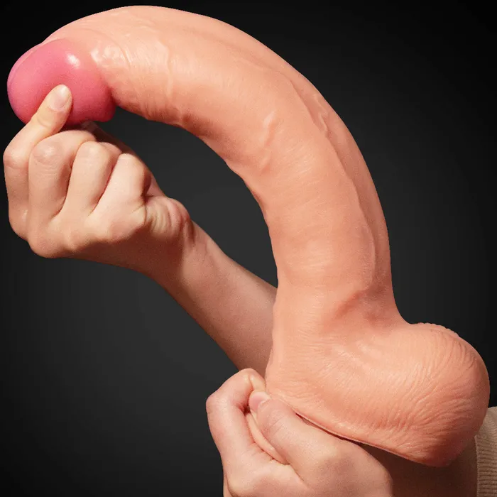 Lovetoy 12 Dual Layered Platinum Silicone Cock Flesh Lovetoy Dildos