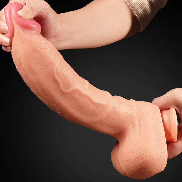 Lovetoy 12 Dual Layered Platinum Silicone Cock Flesh Lovetoy Dildos