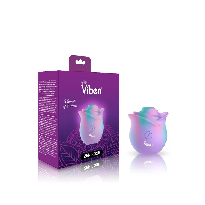 Viben Vibrators Zen Rose Clitoral Nipple Rose Vibrator Unicorn