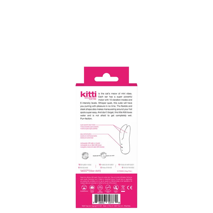 Vibrators VeDO VeDO KITTI Dual Vibe Pink
