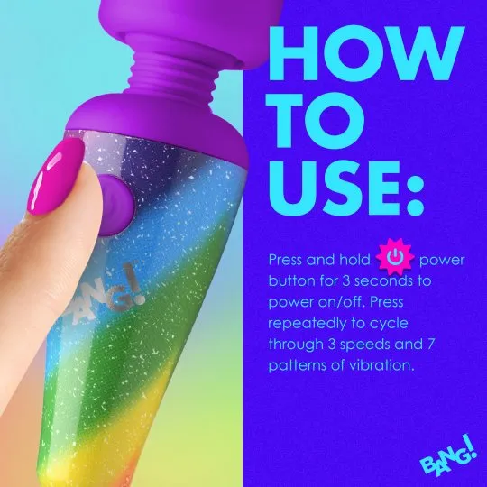 Xr LLC Bang Rainbow Mini Silicone Wand Vibrator Female Sex Toys