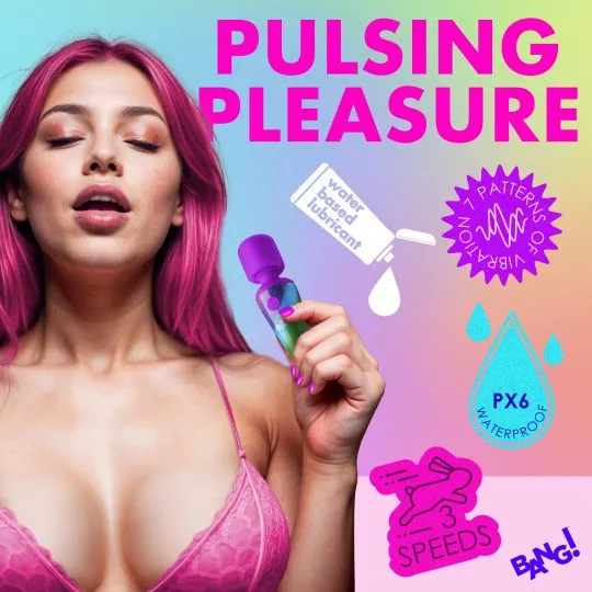 Xr LLC Bang Rainbow Mini Silicone Wand Vibrator Female Sex Toys