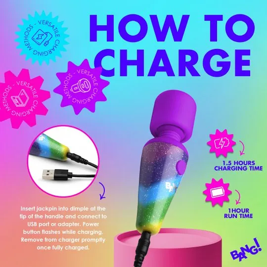 Xr LLC Bang Rainbow Mini Silicone Wand Vibrator Female Sex Toys